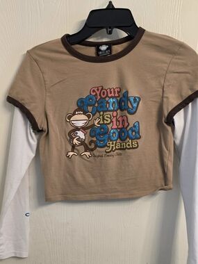 Original Bobby Jack You Can't Sit With Us Layered-Look LS Tee -Tan